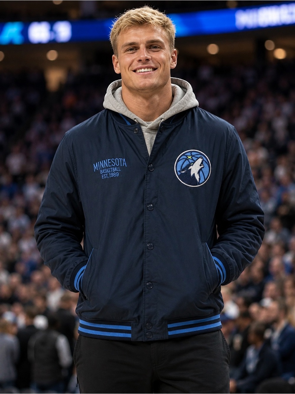 🆕 The Wild Collective Minnesota Timberwolves Jacket Men’s L NWT NBA Hooded